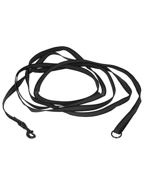 Adori Nylon Anti-Sliplijn Met Handvat - Hondenriem - 5mx2.0 cm Zwart L