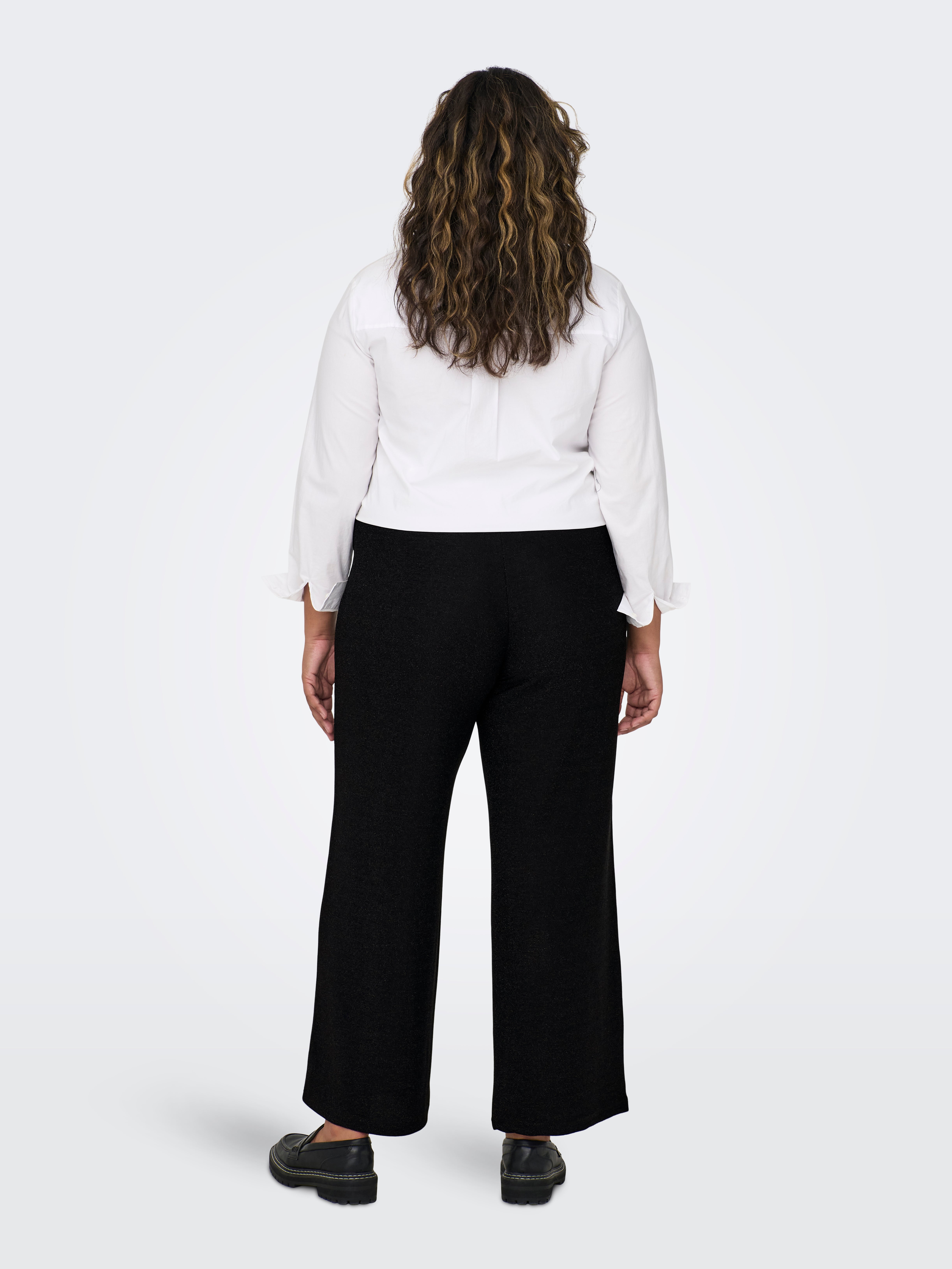 CARRICH Normal geschnitten Hose mit weitem Beinschnitt Black