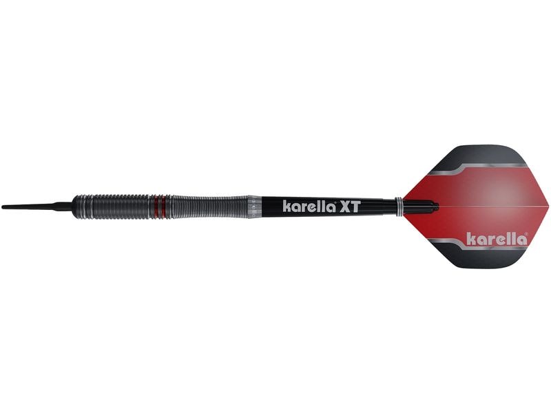 Karella Dartpfeile Softdart Fighter 18g, 3 Stück – Schwarz Dartpfeil weiche Spitze
