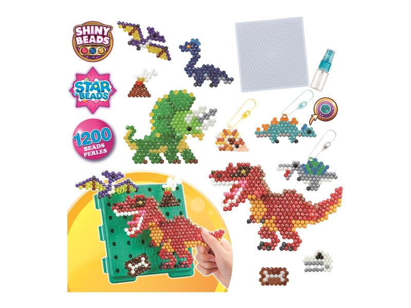 Aquabeads Bastelset Dinosaurier Bastelperlen zum Thema Dinos