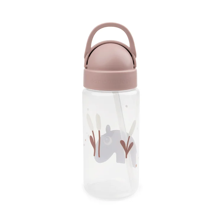 Done by Deer - Trinkflasche mit Trinkhalm, 0,35 l Lalee, sand