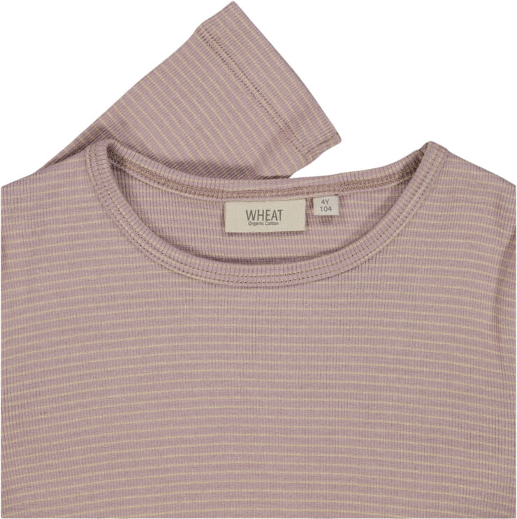 Wheat Langærmet T-shirt Nor Lilac stripe