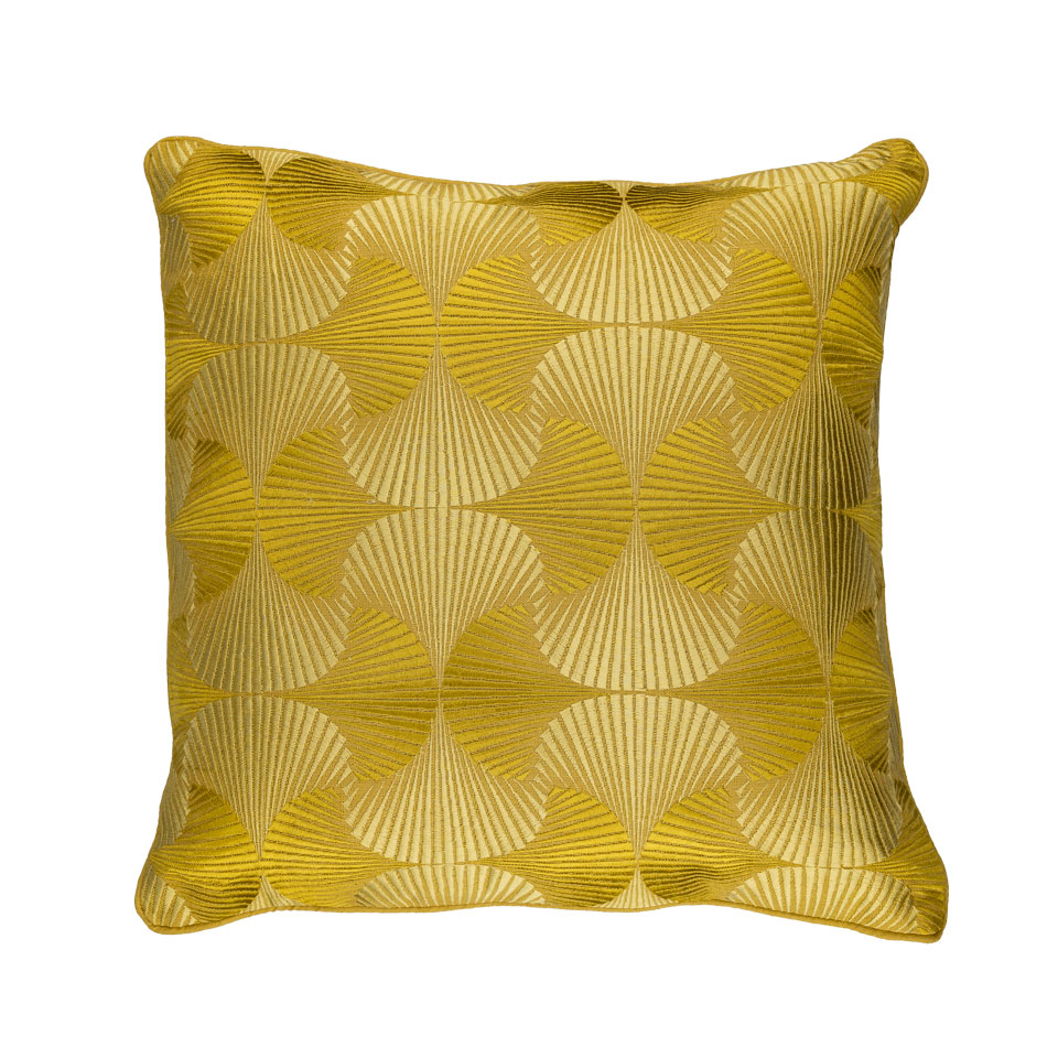 Sierkussen linnen Art Nouveau mustard 45x45 cm