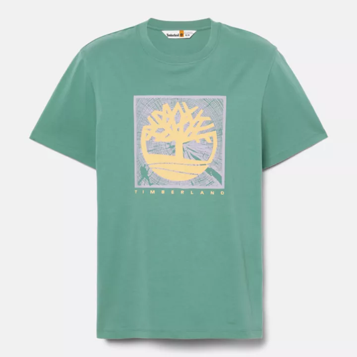 T-shirt à motif sur le devant pour homme en pin maritime