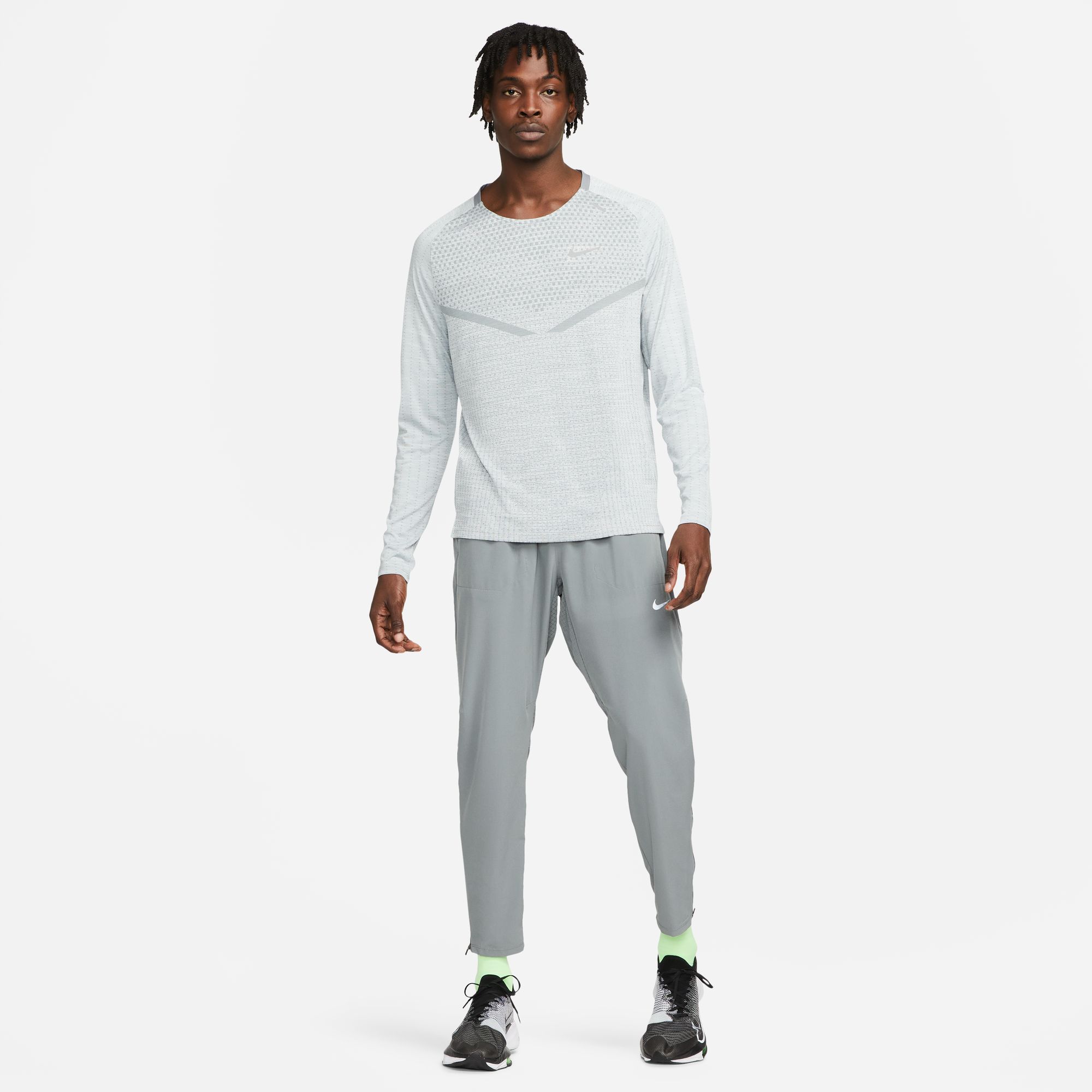Dri-FIT ADV Techknit Ultra LS Top Herre 084/Smoke Grey/Grey Fog