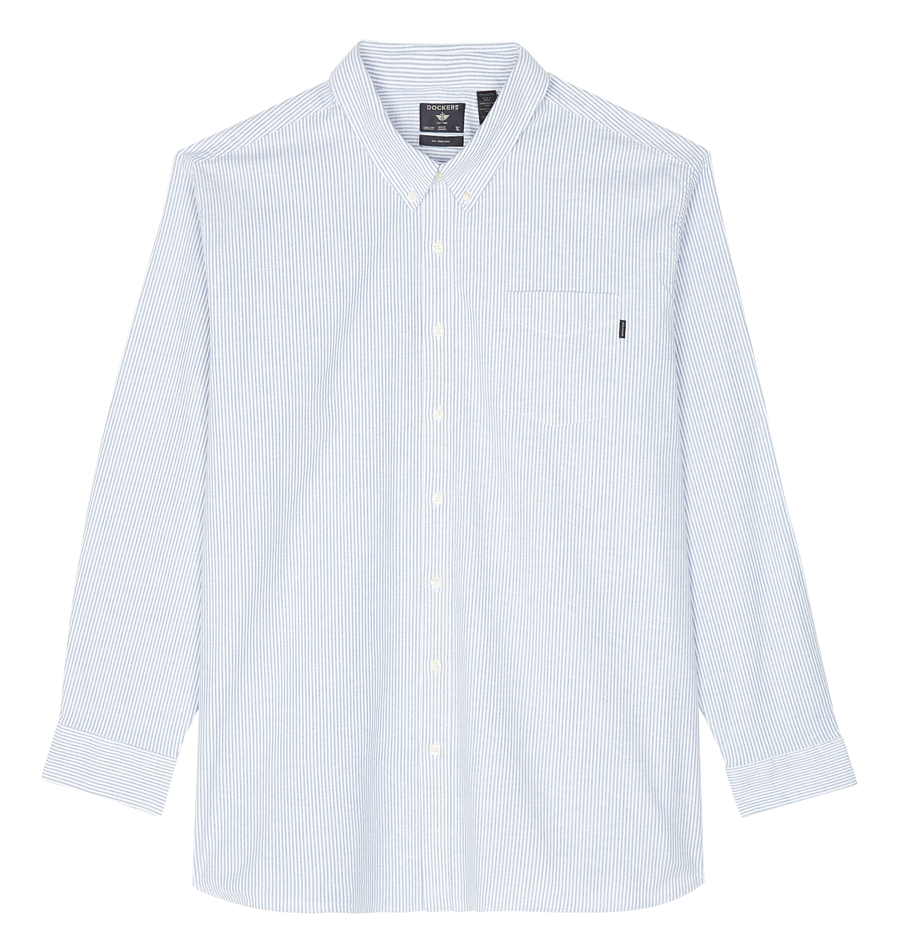 Chemise col américain slim-fit en coton | Blanc