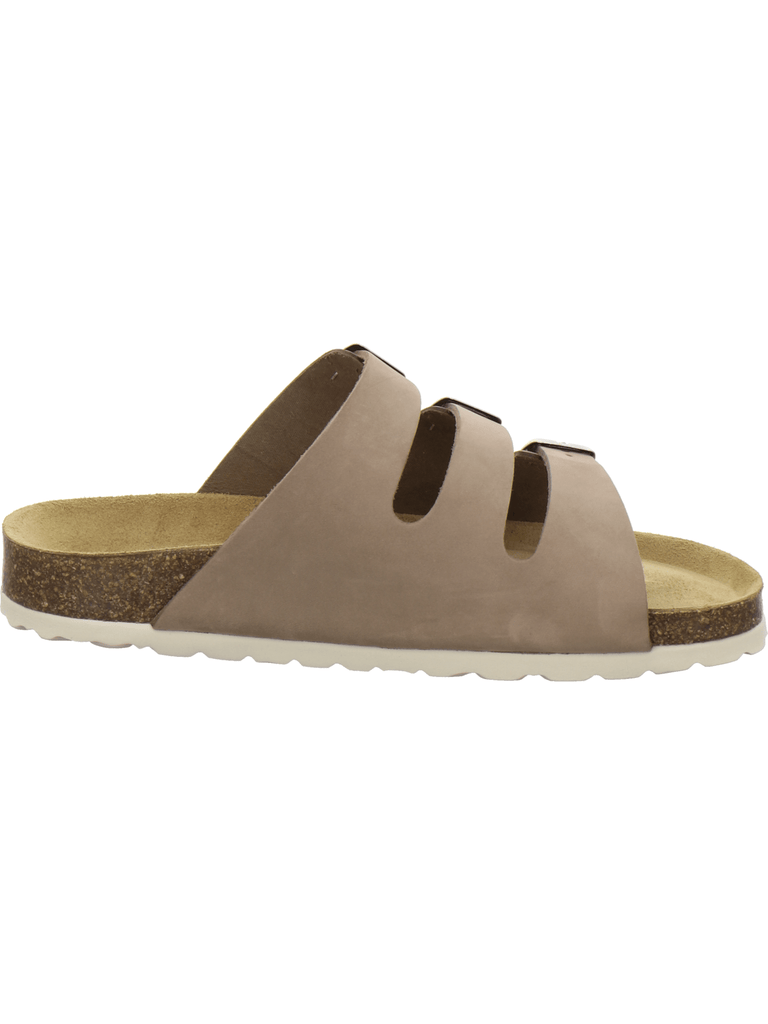 Pantoletten Damen Dreischnaller sand