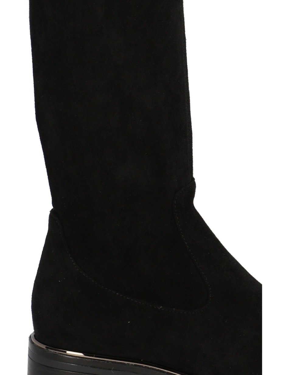 Veloursleder Overknee