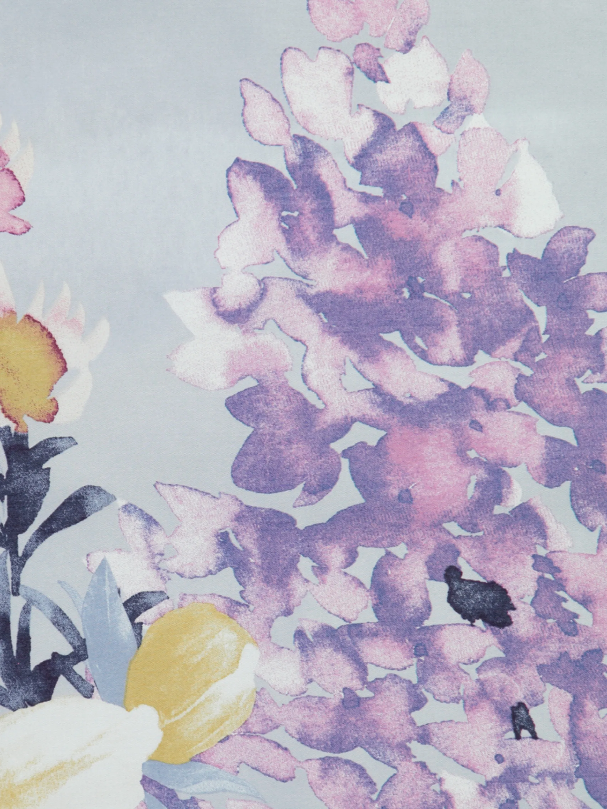 Satinbettwäsche im floralen Look, 135x200cm
