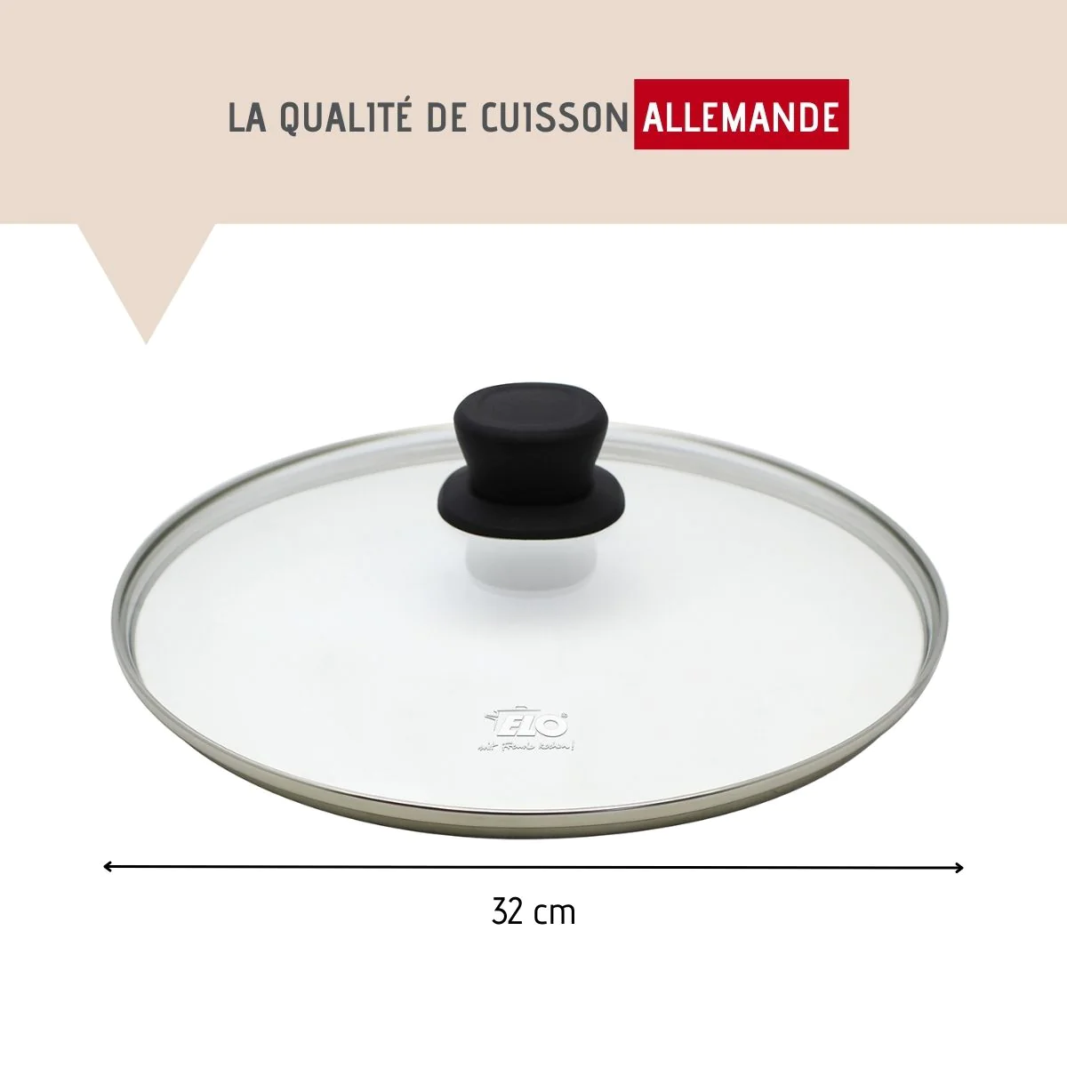 Couvercle de cuisson en verre 32 cm Elo