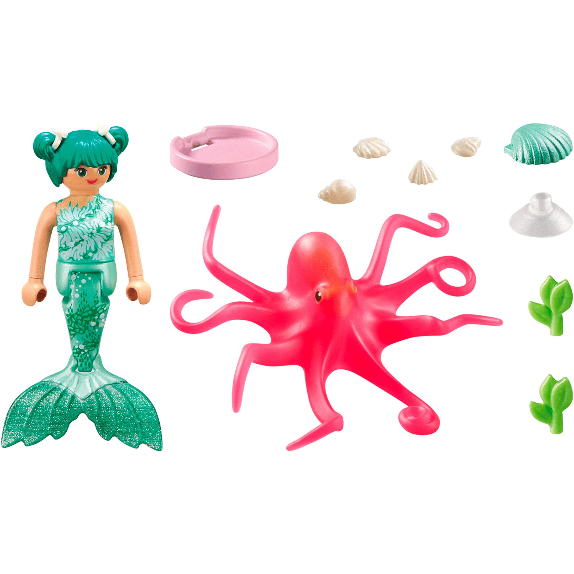 PLAYMOBIL Konstruktionsspielzeug Princess Magic Meerjungfrau mit Farbwechselkrake