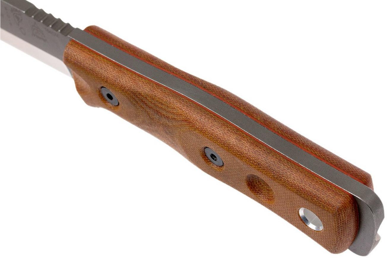 TOPS Knives B.O.B. Fieldcraft 154CM Tan Canvas Micarta BROS-154-TC