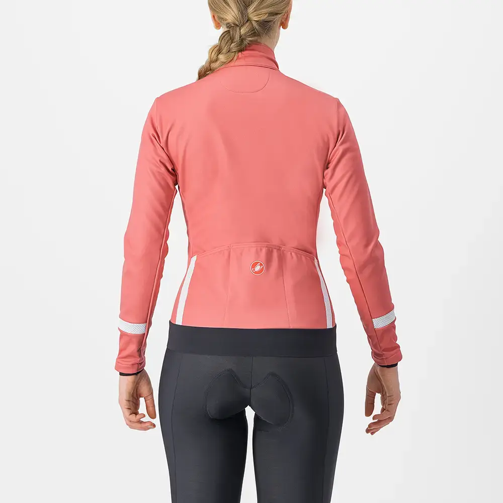 Castelli Dinamica 2 Fietsjack Roze/Wit Reflex Dames