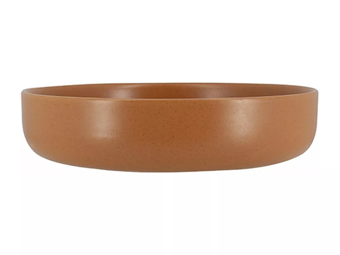 Novastyl - Lot 6 Assiettes Coupes Arita 20.5cm En Gres Marron
