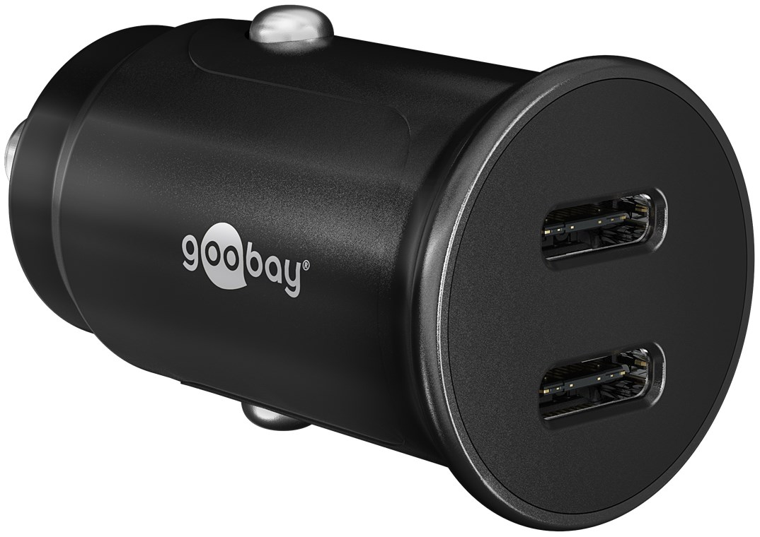 (30W) Dual USB C Auto KFZ Ladegerät Schnellladegerät für Zigarettenanzünder Power Delivery (59705) - Schwarz