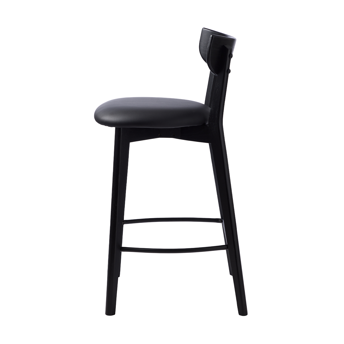 Olivine Jack houten barkruk zwart - 65 cm