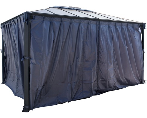 Palram Pavilion – Canopia Martinique 4300 Premium Tuinpaviljoen incl. gordijnset 430 x 295,5 cm antraciet
