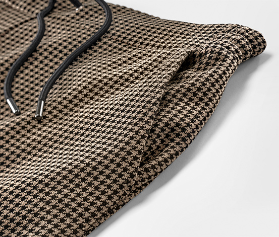 Joggpants mit Hahnentritt-Jacquard