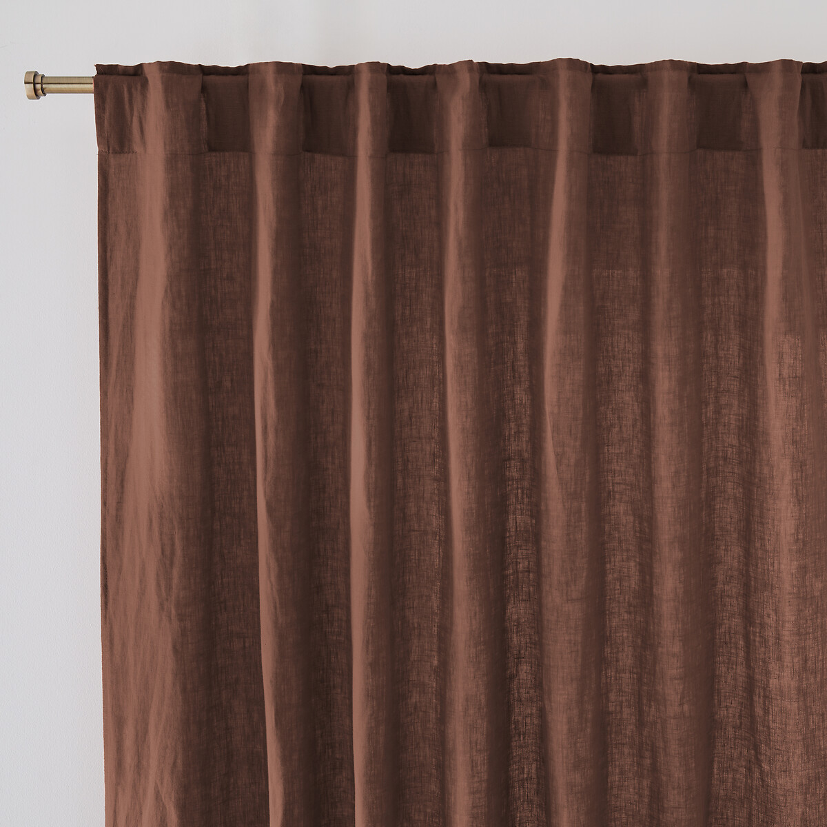LA REDOUTE INTERIEURS<br>Cortina de linho lavado com laços ocultos Onega