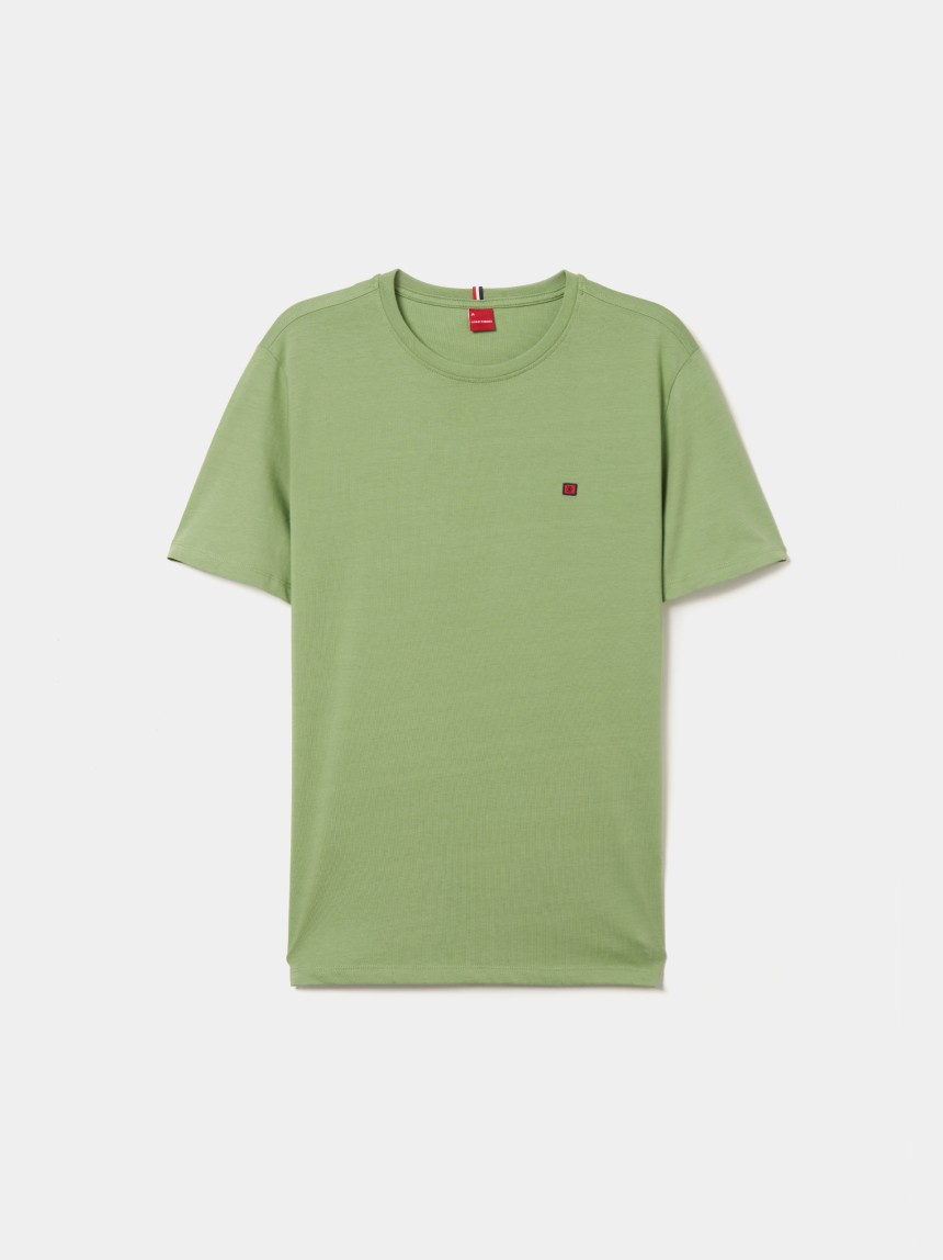 T-shirt básica de algodão
