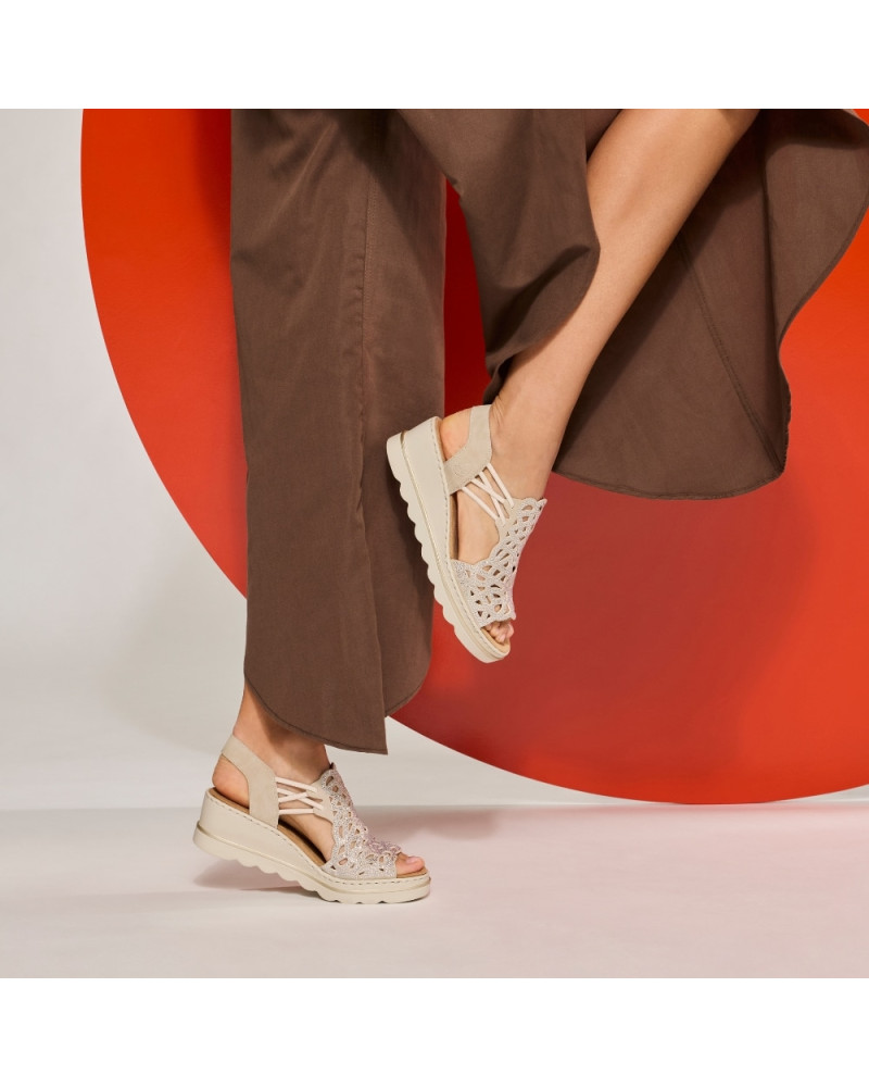 Rieker Dame sandal - beige