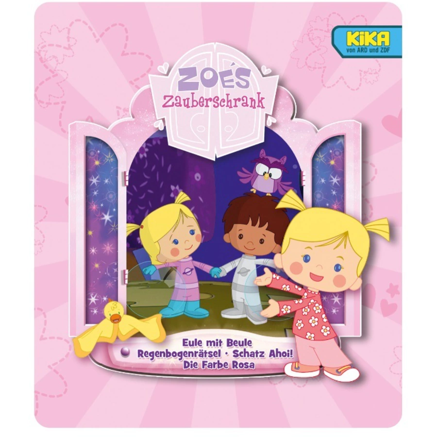 tonies® Zoés Zauberschrank - Eule  Regenbogenrätsel  Schatz Ahoi  Farbe Rosa