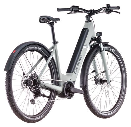 VTC Électrique Cube Nuride Hybrid Performance 500 Allroad Easy Entry Shimano Cues 9V 500 Wh 29'' Gris Vert Swamp 2025