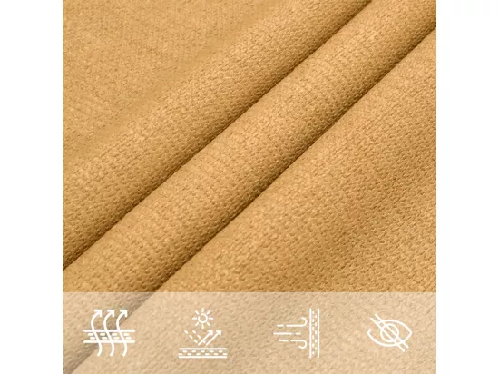 Voile d'ombrage 160 g/m² carré sable 6x6 m PEHD