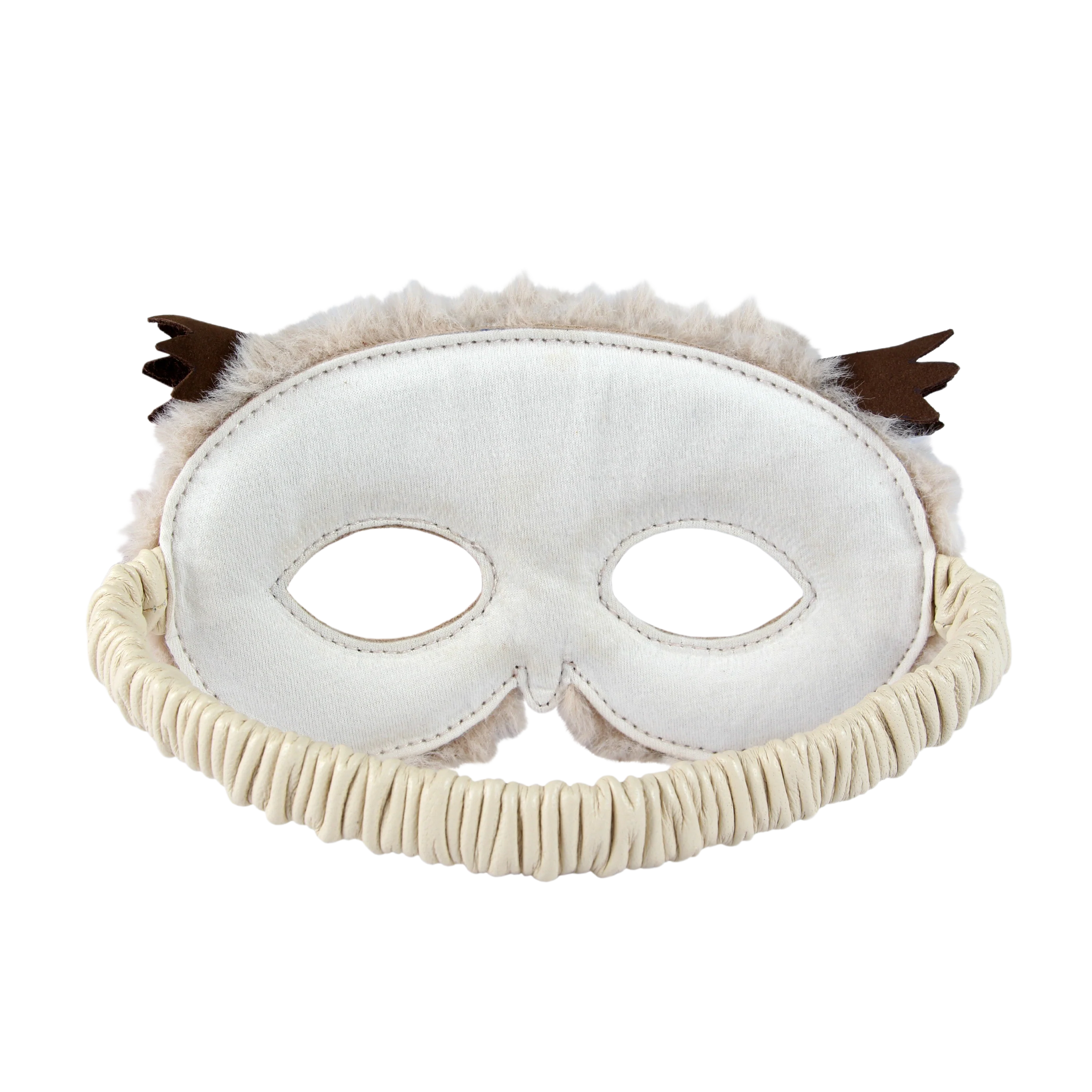 Tieri Mask | Owl | Ivory Classic Leather