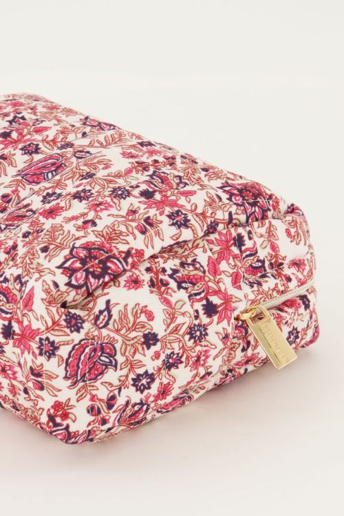 Multikleur bloemenprint toilettas set