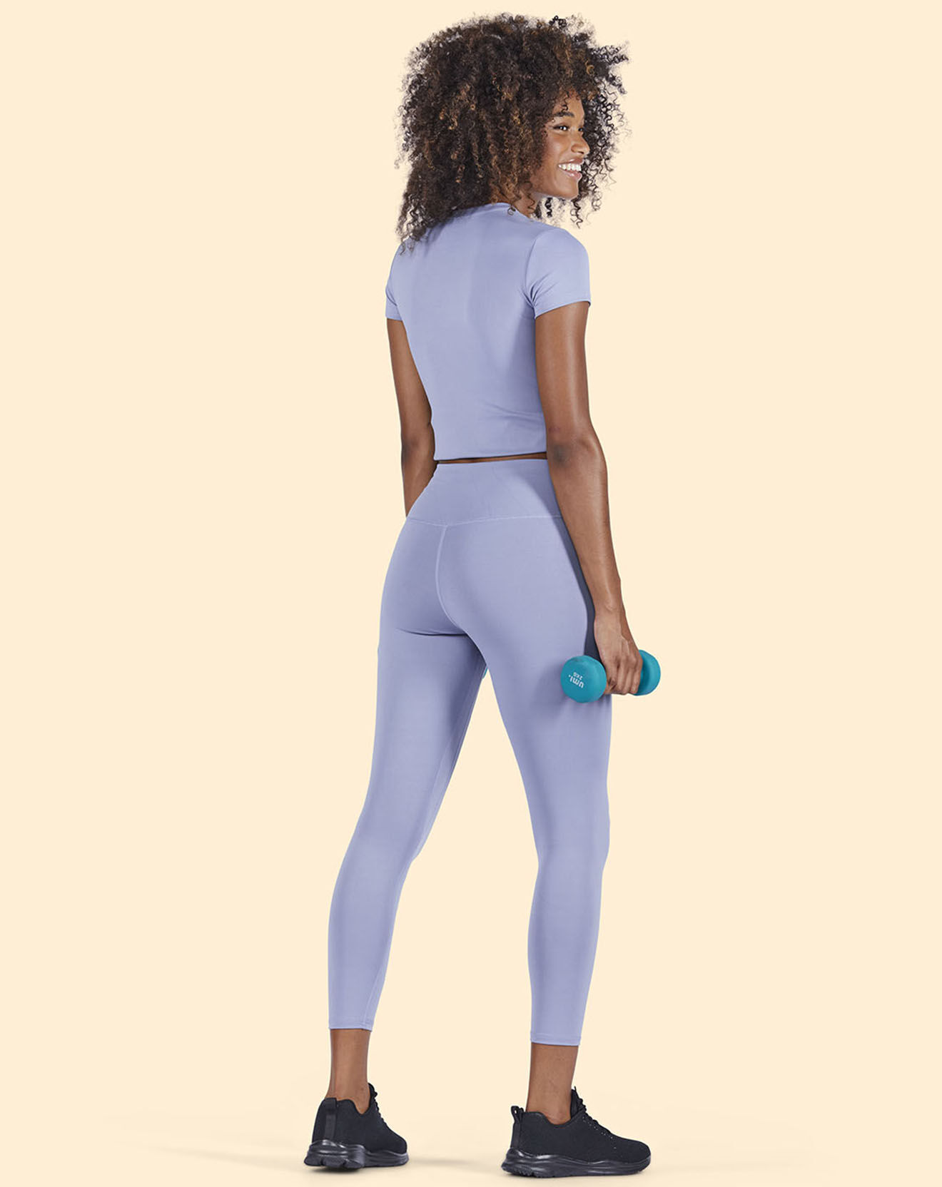 Onamaste Legging de sport gris bleu