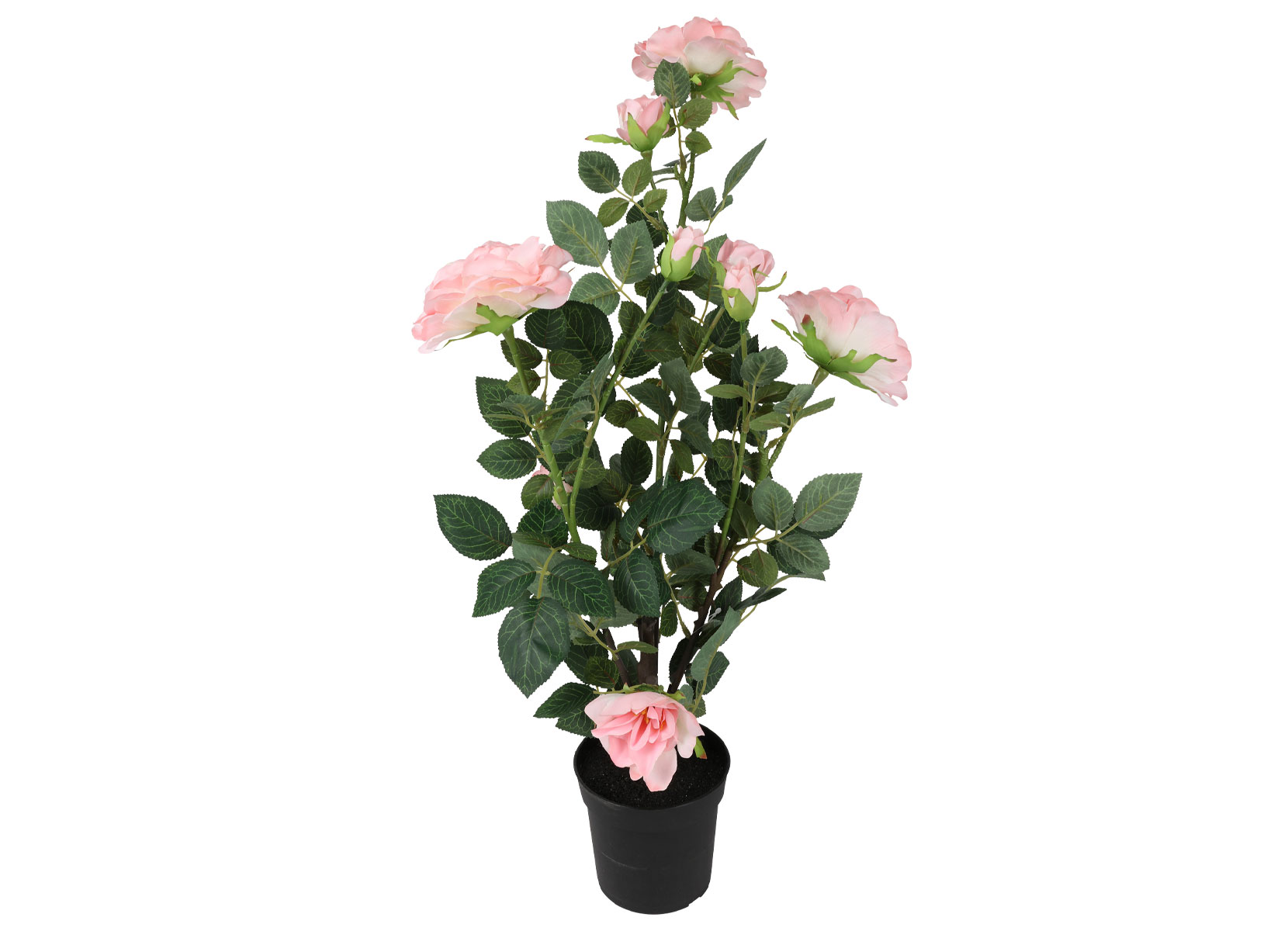 Künstliche Rose im Topf 30x76cm Rosa