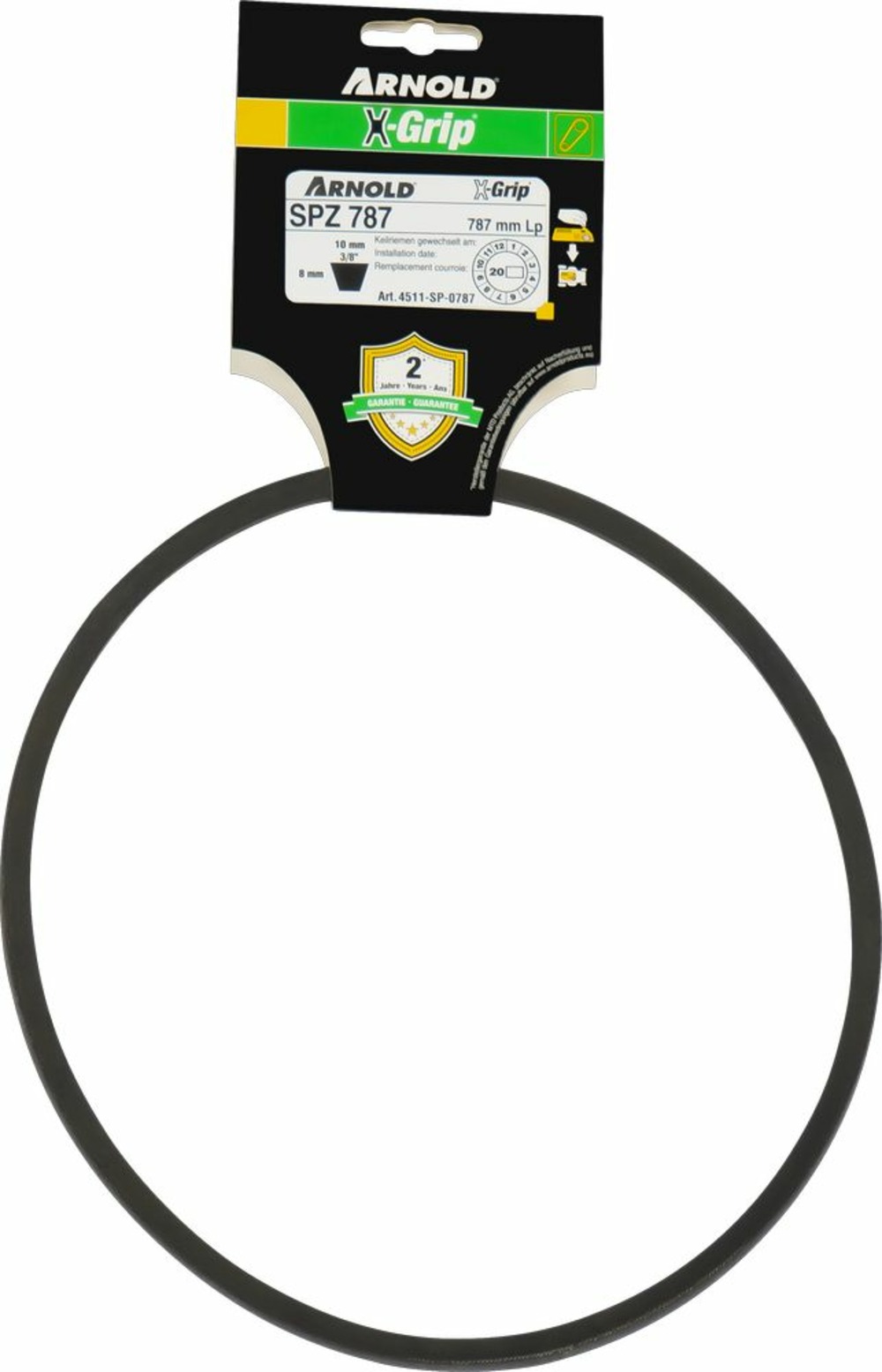 Courroie trapézoïdale x-grip v de type spz 787