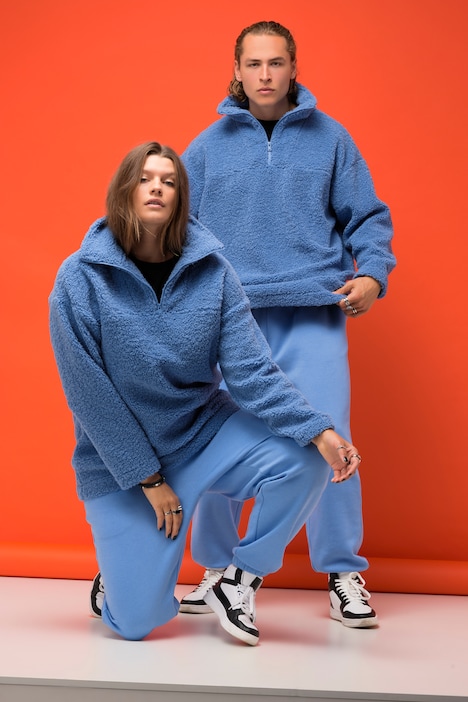Sweater, oversized, Teddyfleece, Rundhals, Unisex