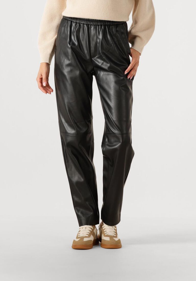 zwarte dante6 chino london faux leather chino