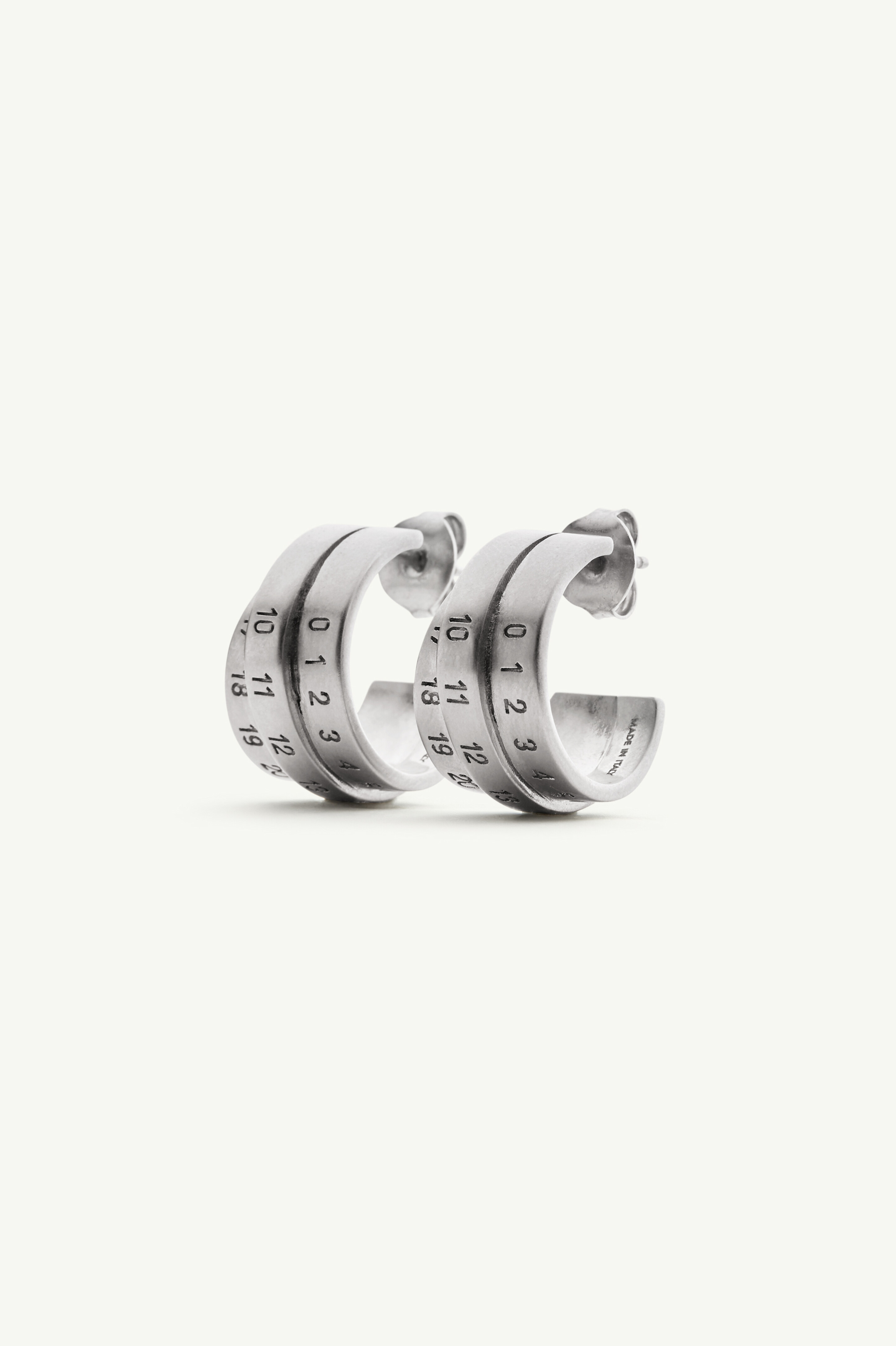 Boucles d'oreilles triple logo Polished palladio