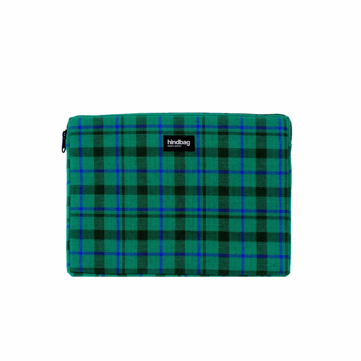 Housse d'ordi Ava Tartan Green Garden