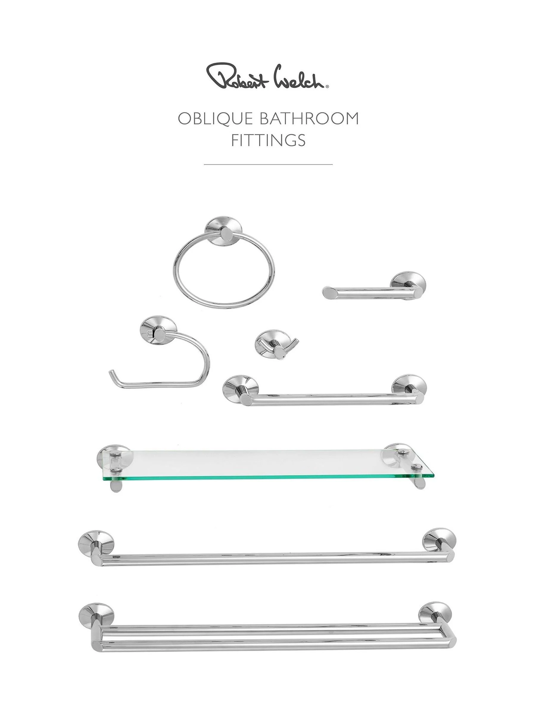 Robert Welch Oblique laag handdoekenrek