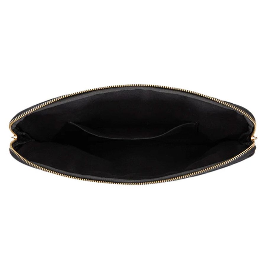 DARK Velvet Quilted Mac Cover Black