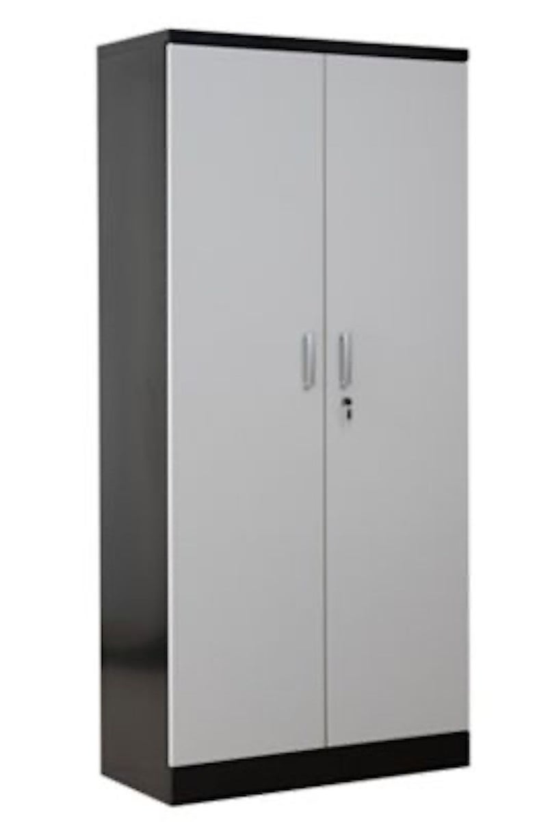 PROREGAL Beetle archiefkast met 4 legplanken, afmetingen (H x B x D): 195 x 92 x 42 cm, zwart & grijs