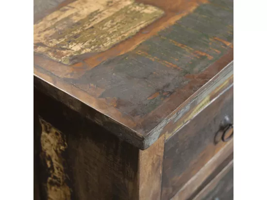 Armoire avec 16 tiroirs en style antique Bois massif recyclé