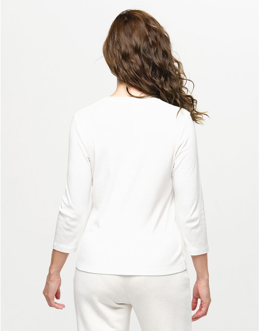 T-shirt blanc coton modal
