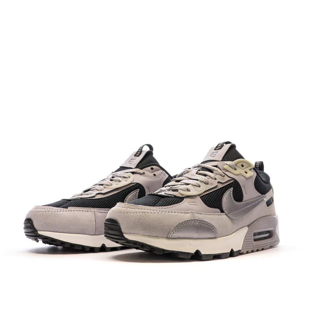 Nike Baskets Grises/Noires Femme Nike Air Max 90