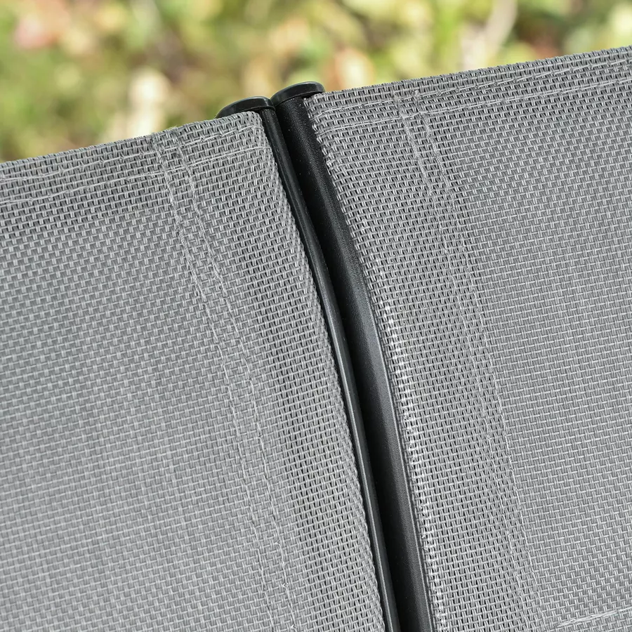 Outsunny 3-Sitzer Hollywoodschaukel mit verstellbarem Dach Grau