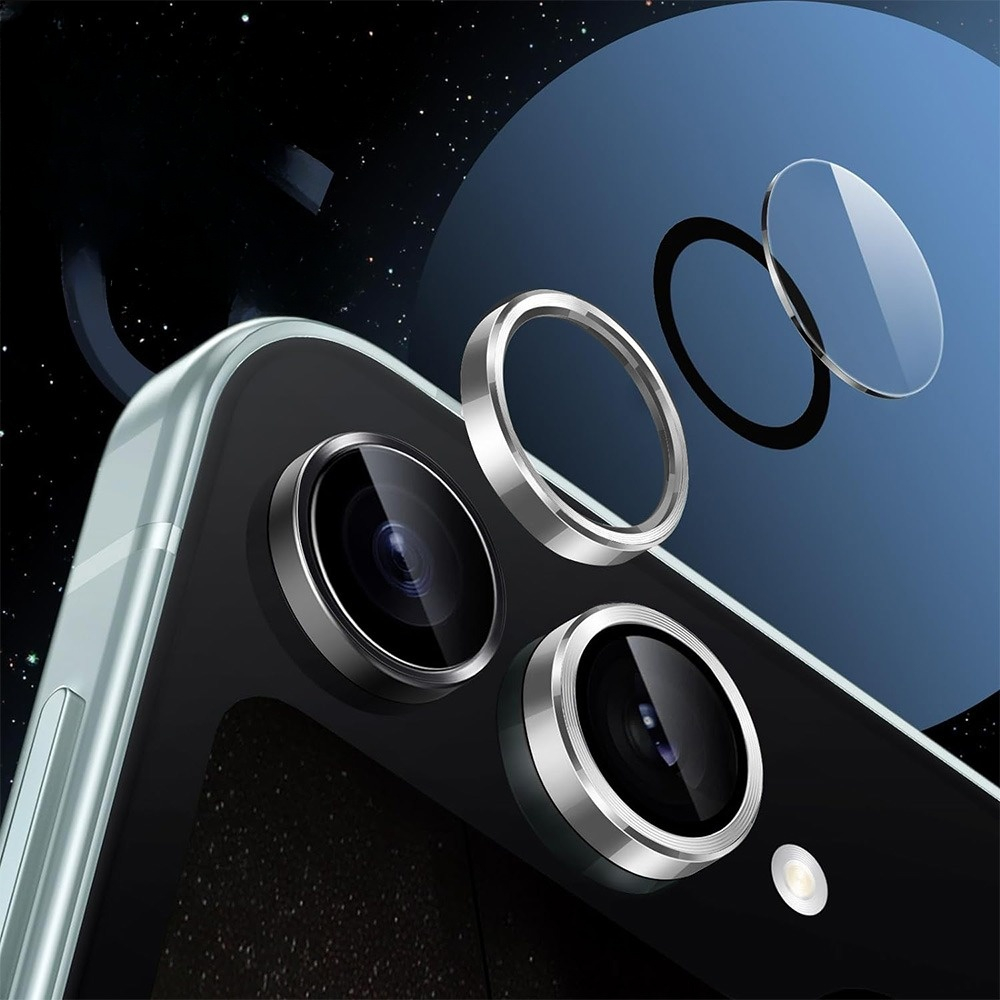 Samsung Galaxy Z Flip7 Kameraschutz Objektiv Ring Protector Abdeckung - Schwarz