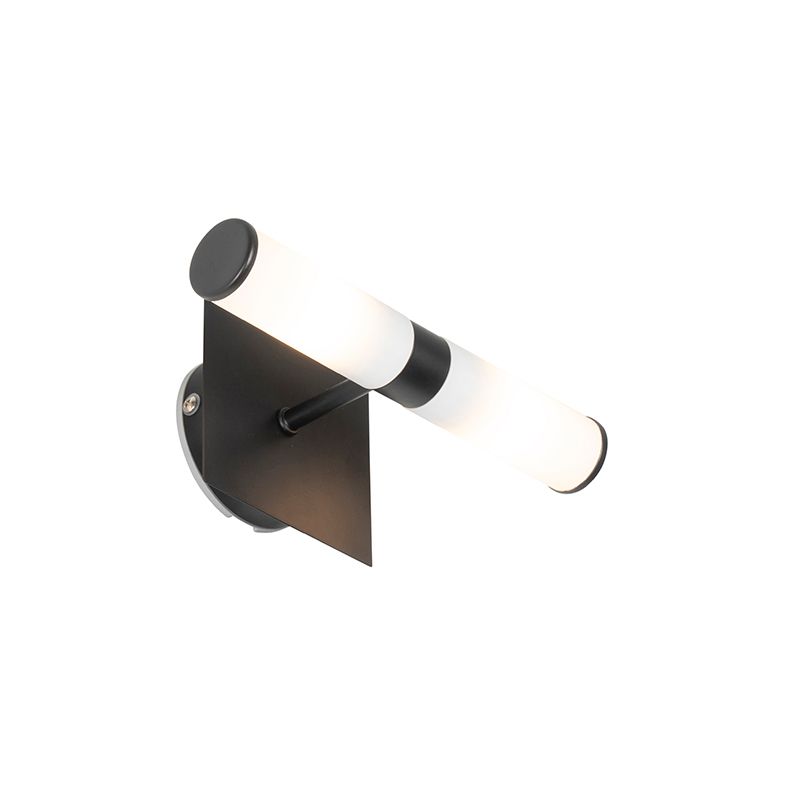Smart badkamer wandlamp zwart IP44 2-lichts incl. 2 Wifi G9 - Bath