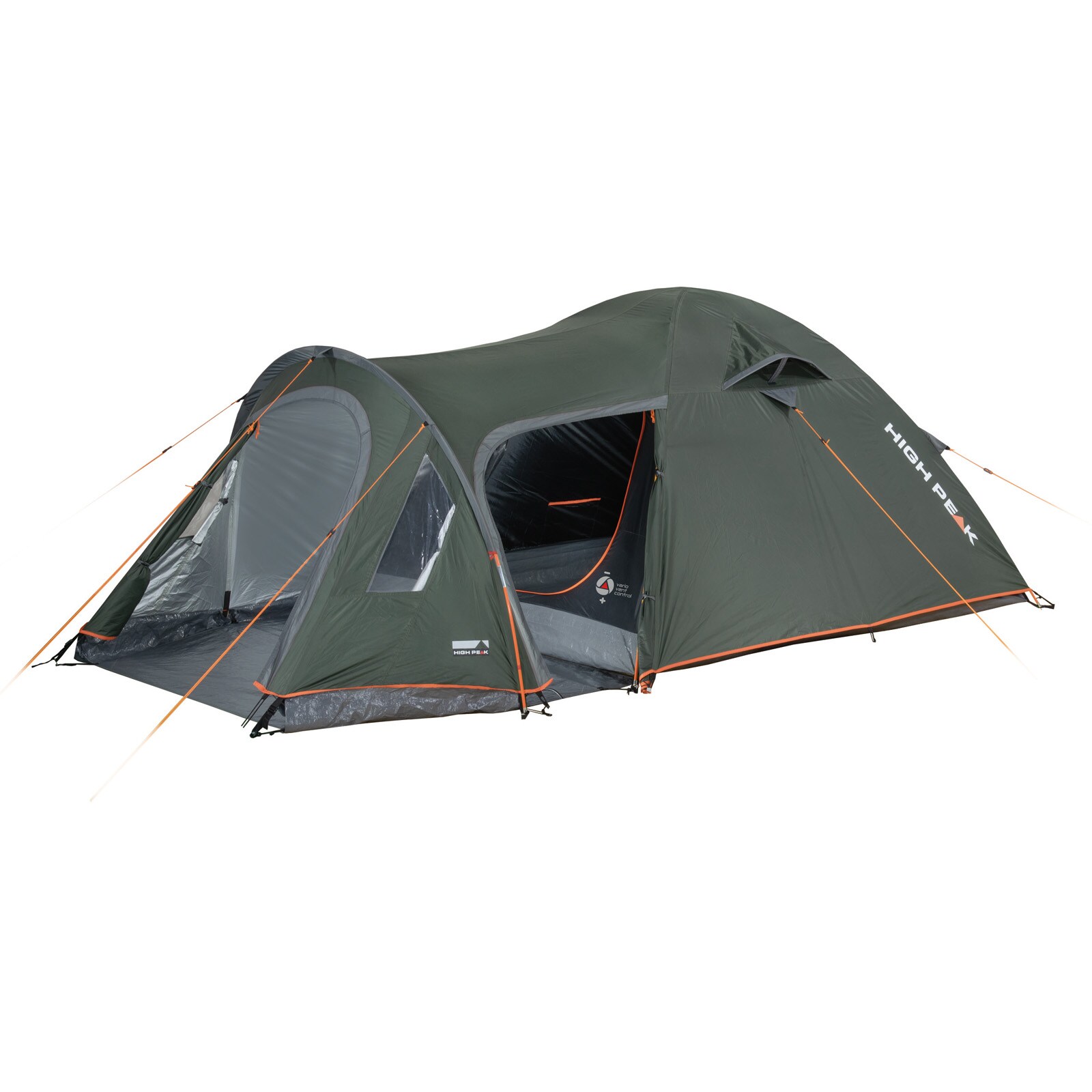 HIGH PEAK Kuppelzelt Kira 3 4 Personen Camping Trekking Zelt Igluzelt Vorraum Größe: Kira 3.1