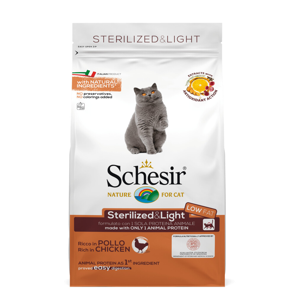 Schesir Kattenvoer Dry Sterilized Kip400 gr