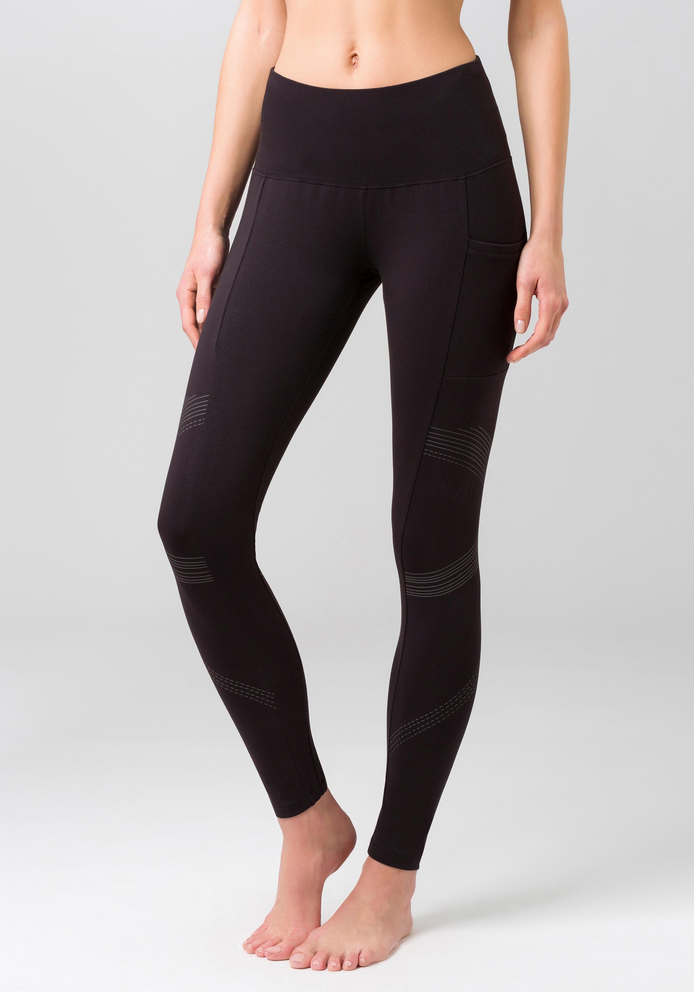 LASCANA ACTIVE Leggings  mit optischen Reflektorprint und Handytasche, Loungewear