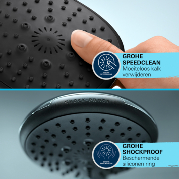 Grohe regendoucheset Quickfix Vitalio Start met handdouche en thermostaatkraan 2 standen chroom